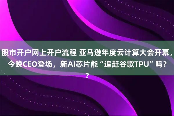 股市开户网上开户流程 亚马逊年度云计算大会开幕，今晚CEO登场，新AI芯片能“追赶谷歌TPU”吗？